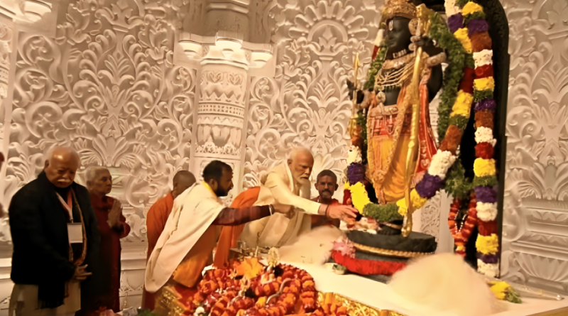 PM Modi Completes Ram Mandir Pran Pratishtha in Ayodhya
