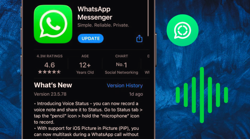 WhatsApp with Audio Status Update